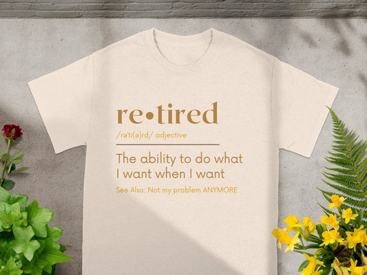 Retired Humorous Definition T-Shirt product