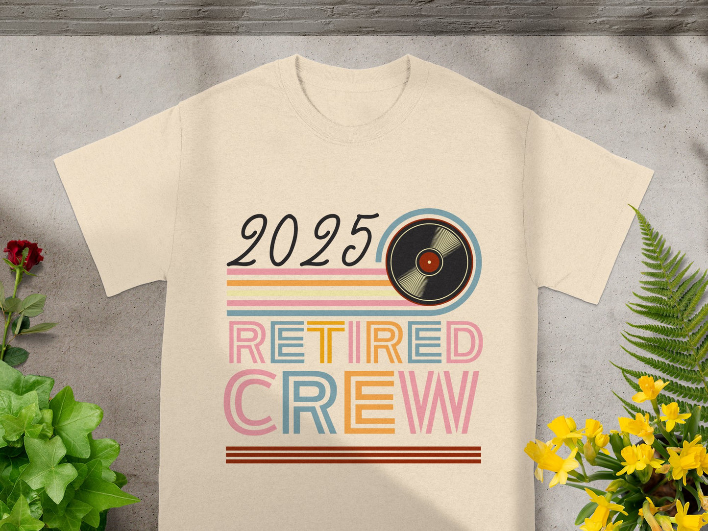 2025 Retired Crew Colorful Design T-shirt Product