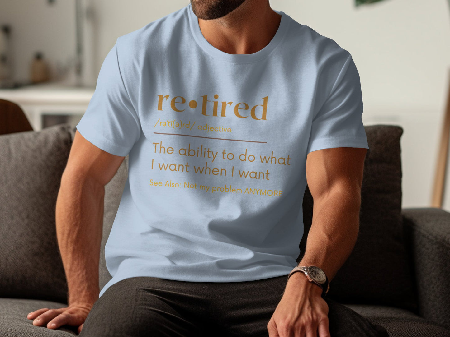Retired Defined Funny Saying Unisex Casual Tee product