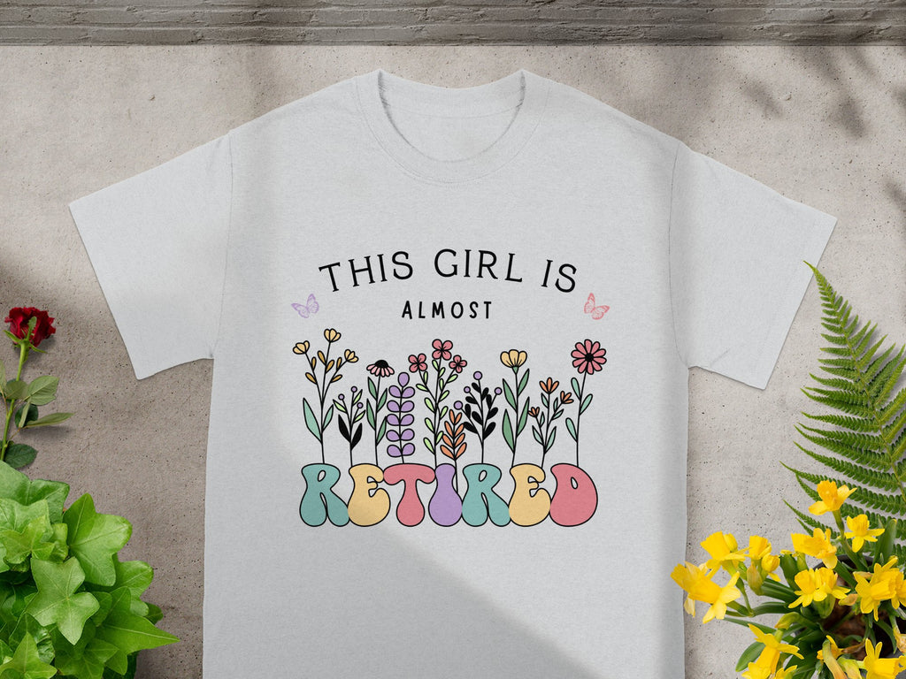 This Girl Is Almost Retired Floral Tee product type