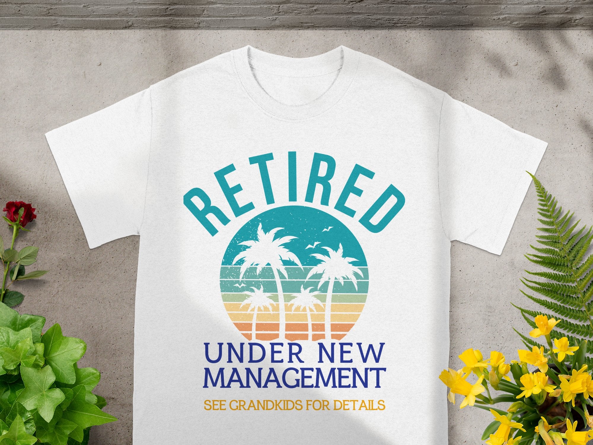 Retired Under New Management Grandkids Details T-shirt product