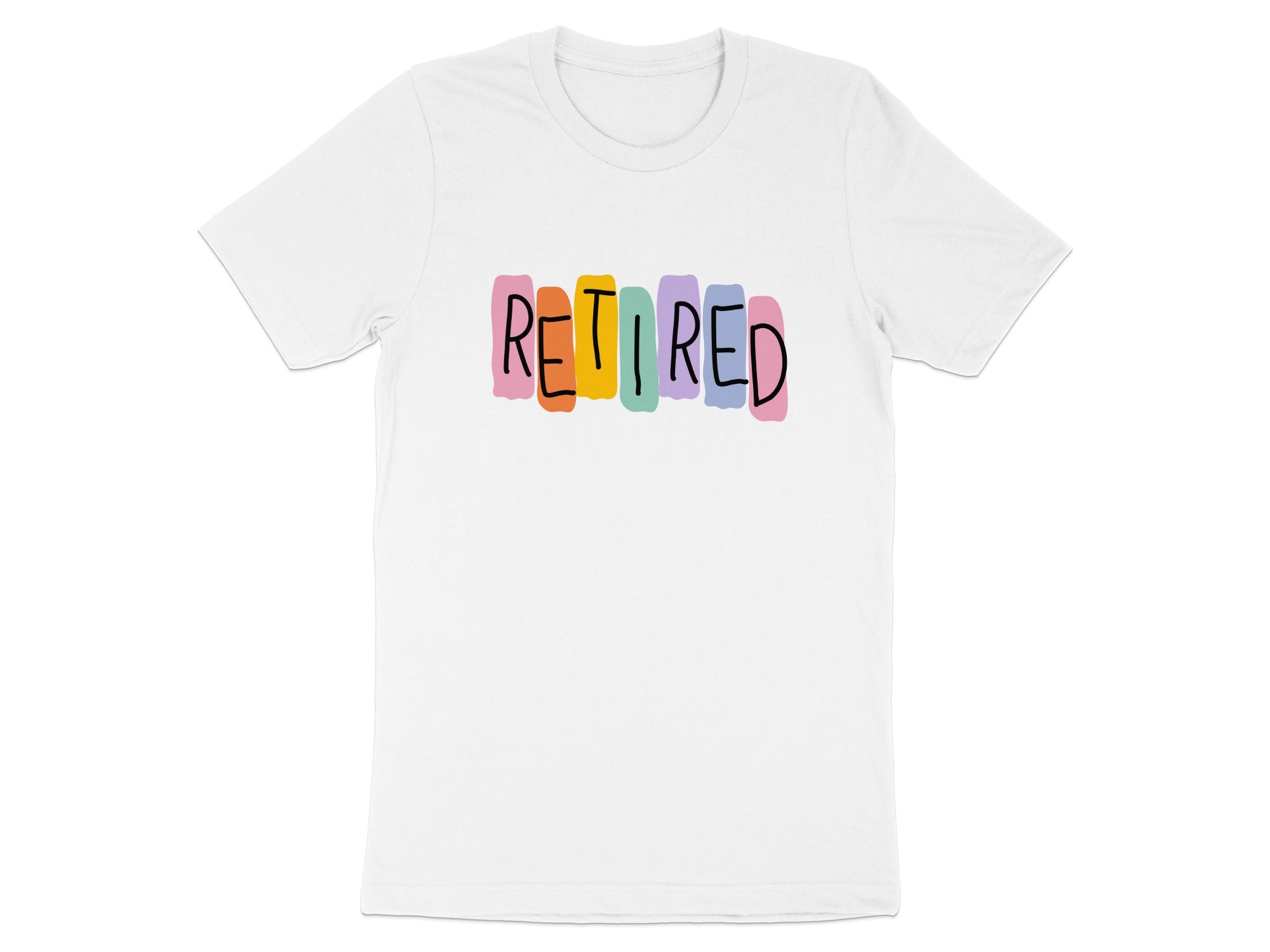 Retired Colorful Blocks Graphic T-Shirt Product