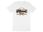 Mama Baseball Leopard Print Checkered Ribbon Design product type