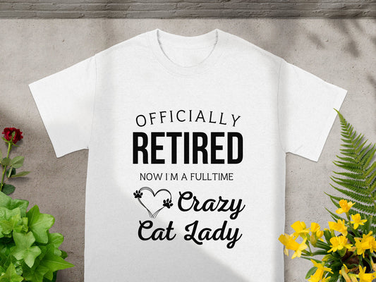 Officially Retired Fulltime Crazy Cat Lady Shirt product