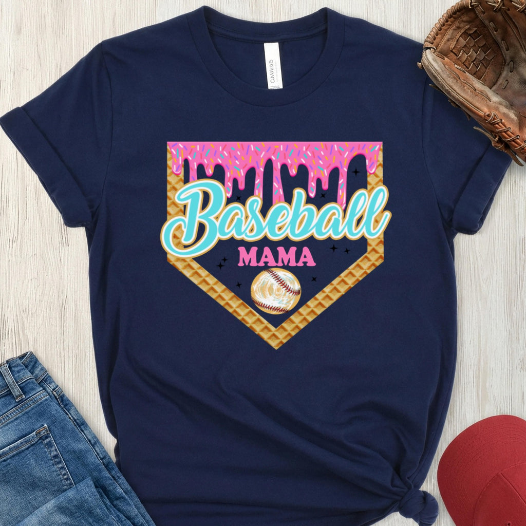 Baseball Mama Donut Waffle Home Plate Sprinkles Design product type