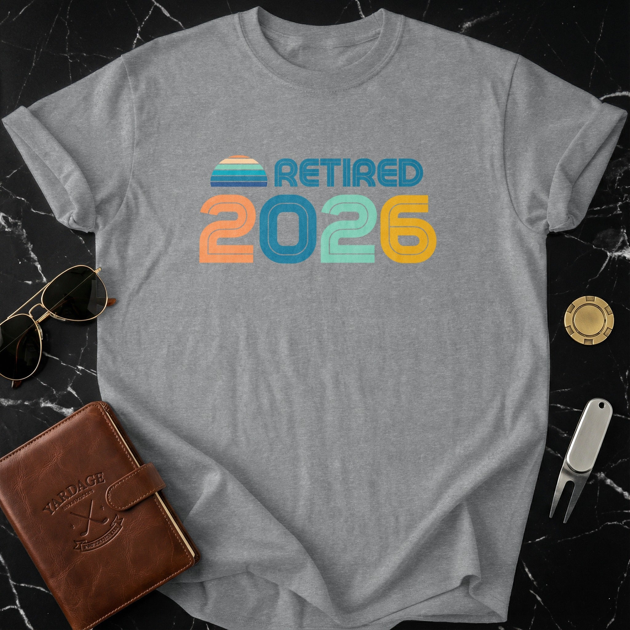 Retro Retired 2026 Graphic T-Shirt Ideal for Retirement