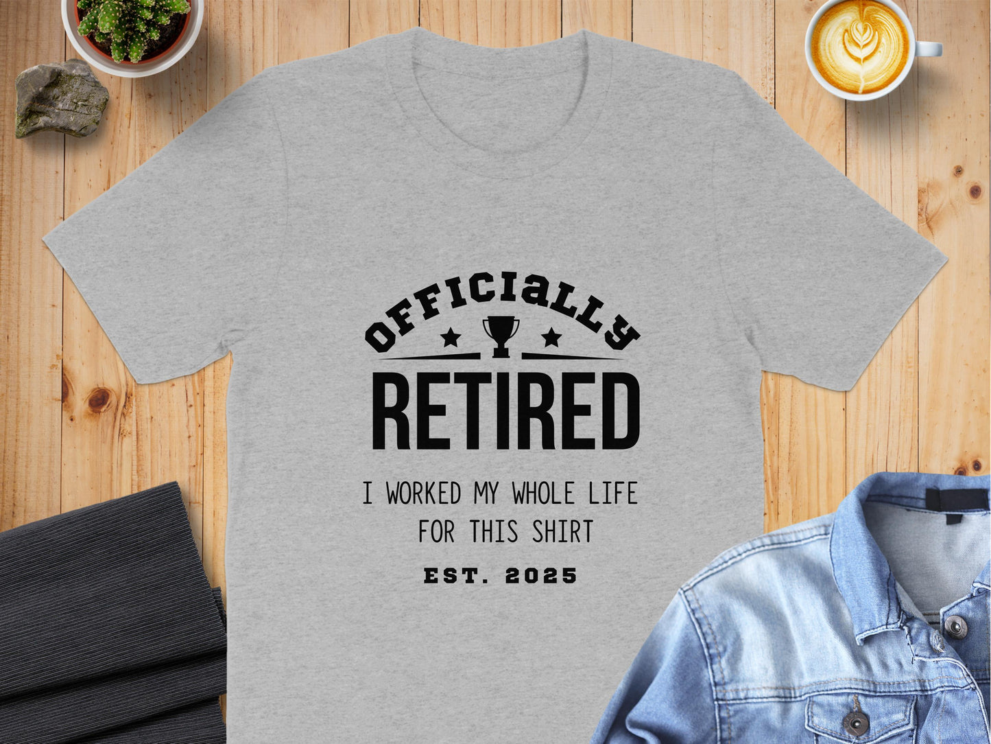 Officially Retired Funny Printed Shirt product type