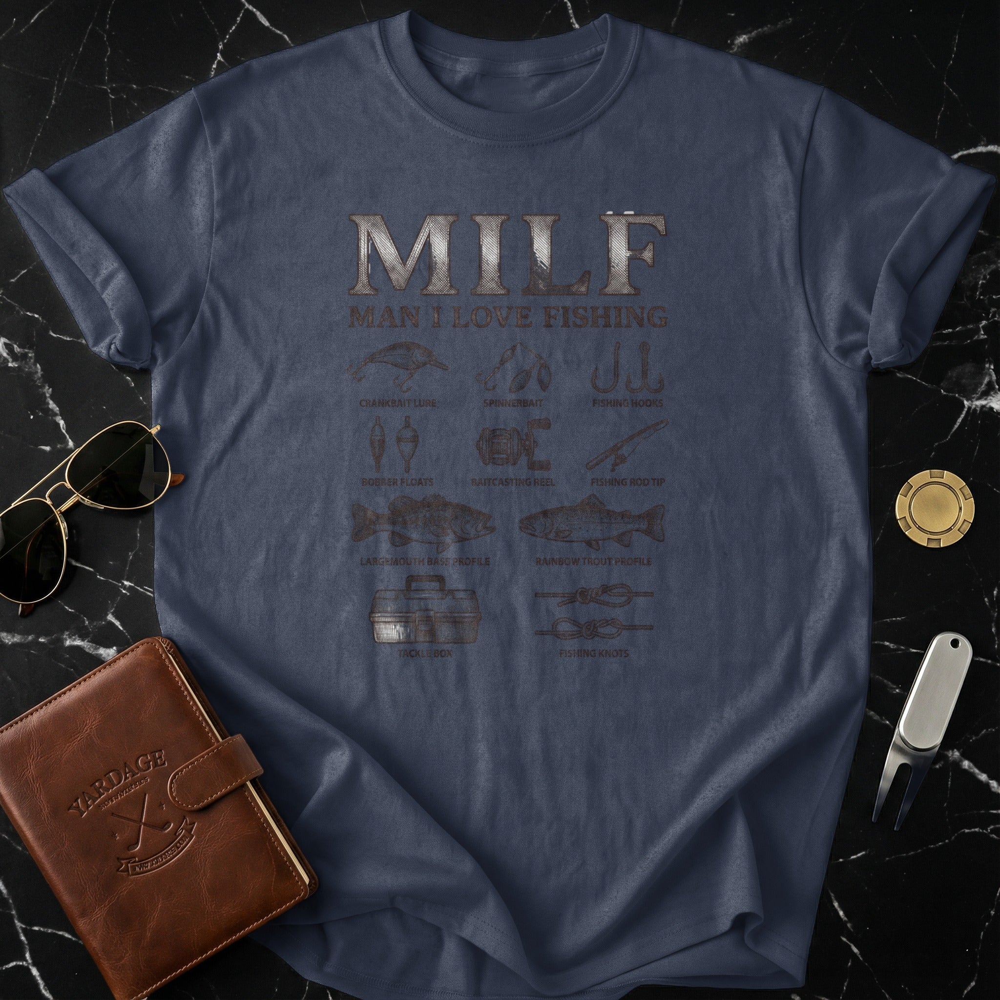 MAN I LOVE FISHING Graphic Print T-shirt