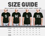 Bella Canvas 3001 Unisex Jersey Short Sleeve Tee Size Guide
