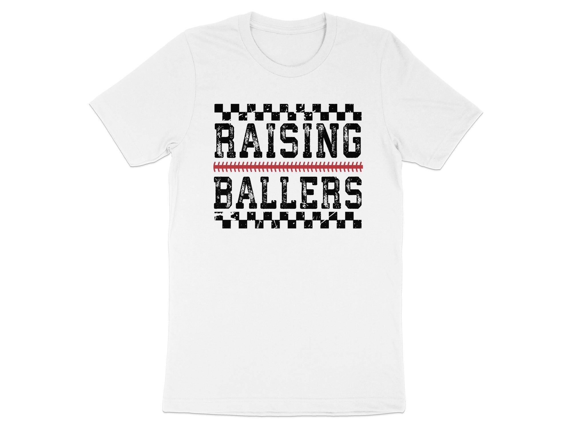 Raising Ballers Baseball Stitch Checkered Pattern product type
Raising Ballers, Baseball Shirt, Sports Apparel, Parenting Theme, Proud Parent, Distressed Print, Graphic Tee, White T-Shirt, Baseball Stitch, Checkered Design, Athletic Wear, Fan Gear, Youth Sports, Kids Sports, Coach Gift, Dad Shirt, Mom Shirt, Casual Top, Game Day, Team Spirit