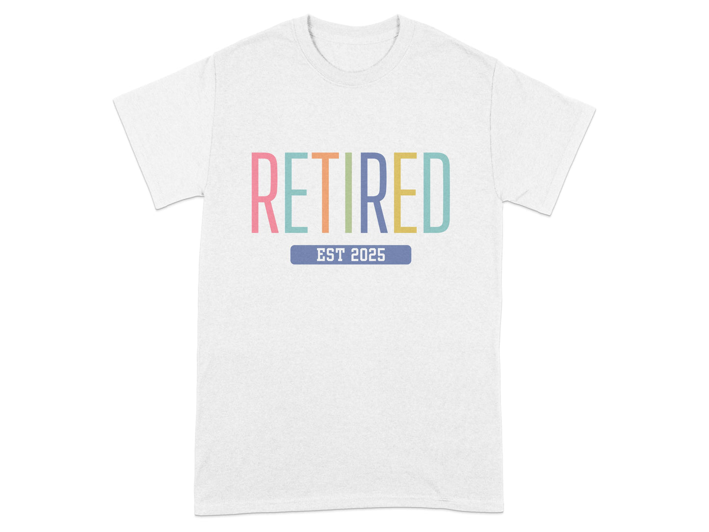 Retired EST 2025 Colorful Graphic T-Shirt product type