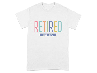 Retired EST 2025 Colorful Graphic T-Shirt product type