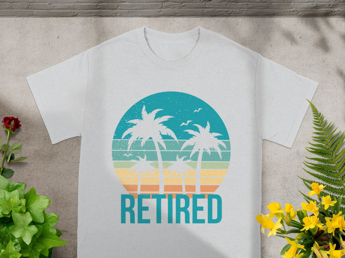Retro Palm Trees Retired Print T-shirt product type