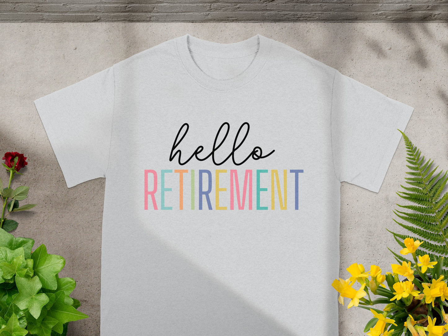Hello Retirement Custom Printed T-shirt product
