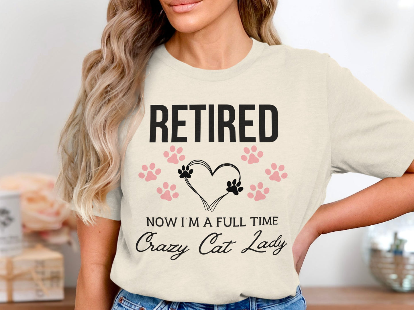 Retired Full Time Crazy Cat Lady T-Shirt product