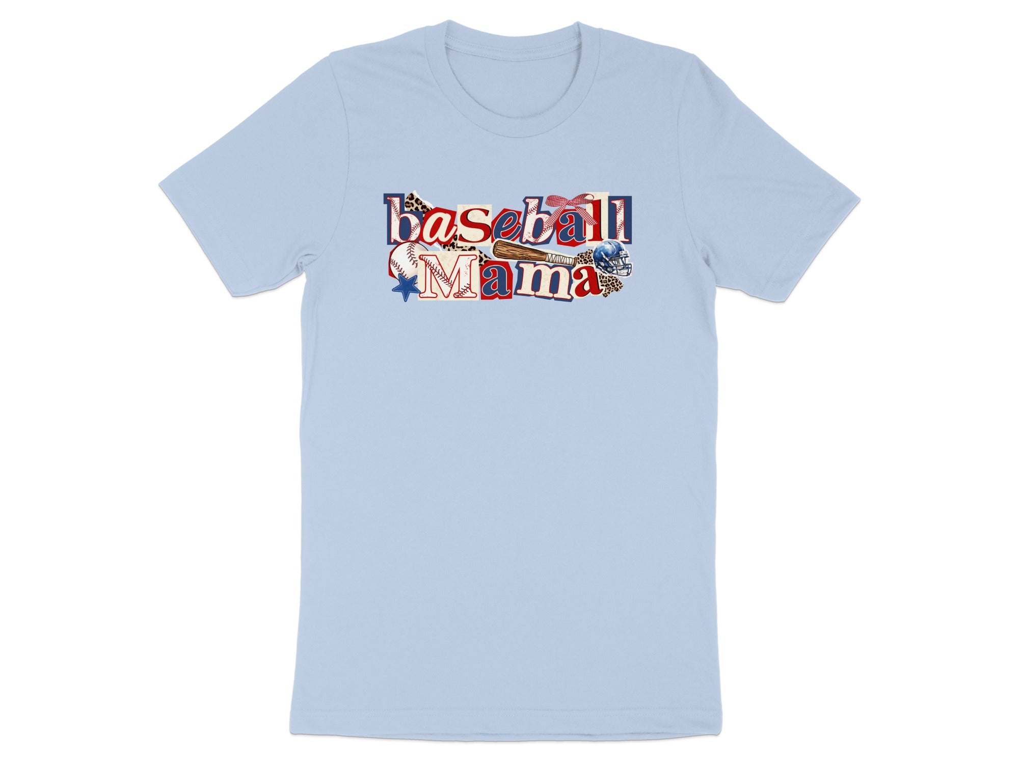 Baseball Mama Sporty Design Red White Blue Elements product type