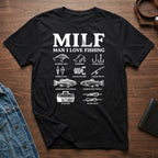 MILF Man I Love Fishing Graphic Tee Shirt