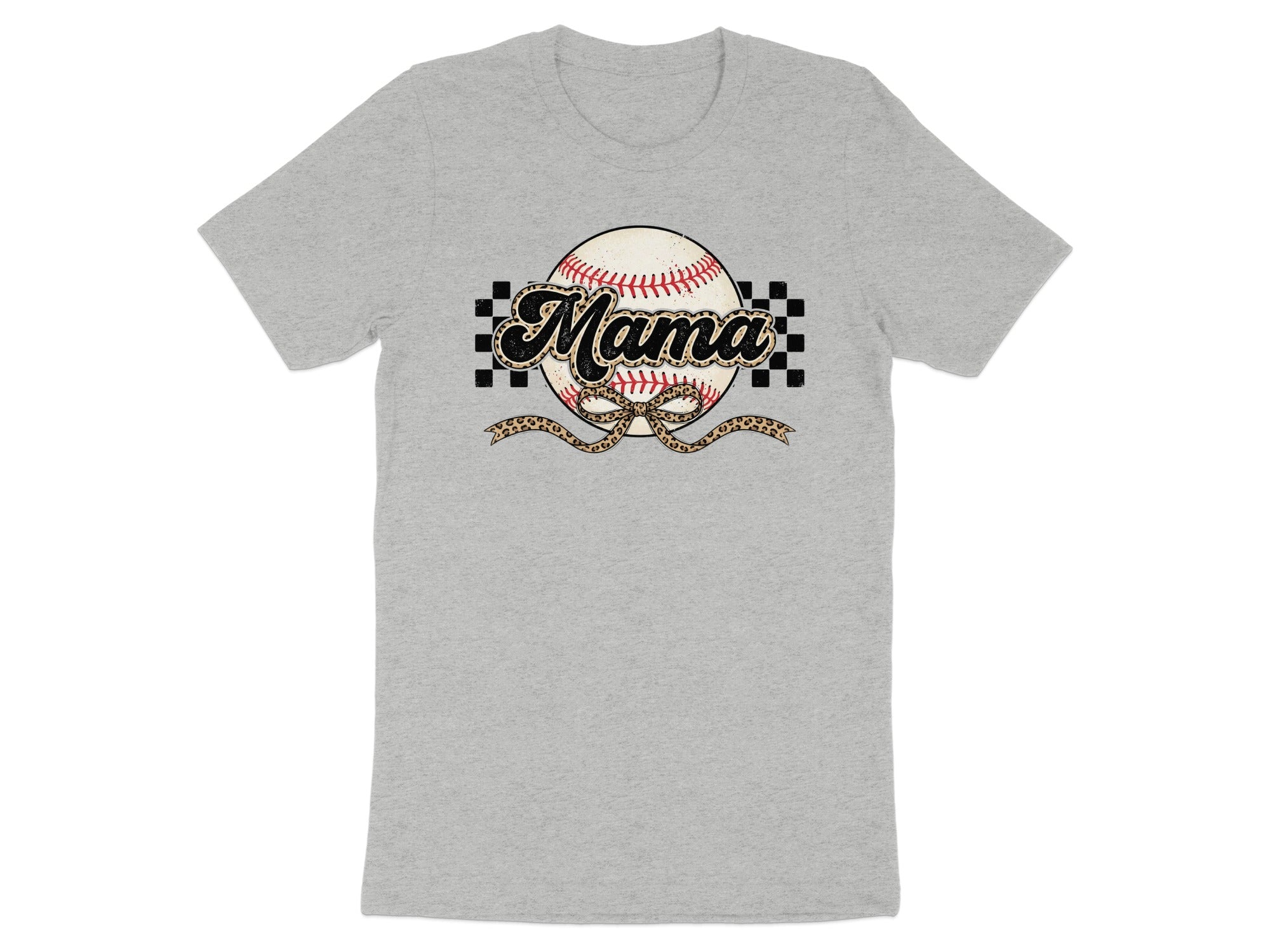Mama Leopard Bow Checkerboard Baseball product type