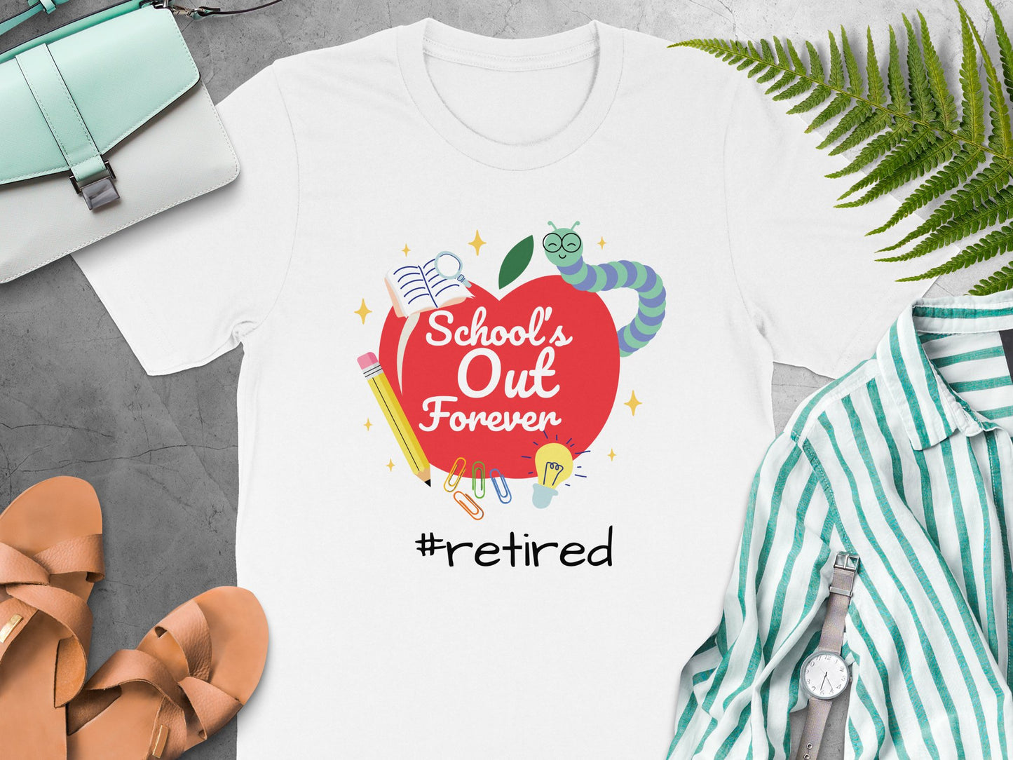 School's Out Forever Retired Graphic T-Shirt product type