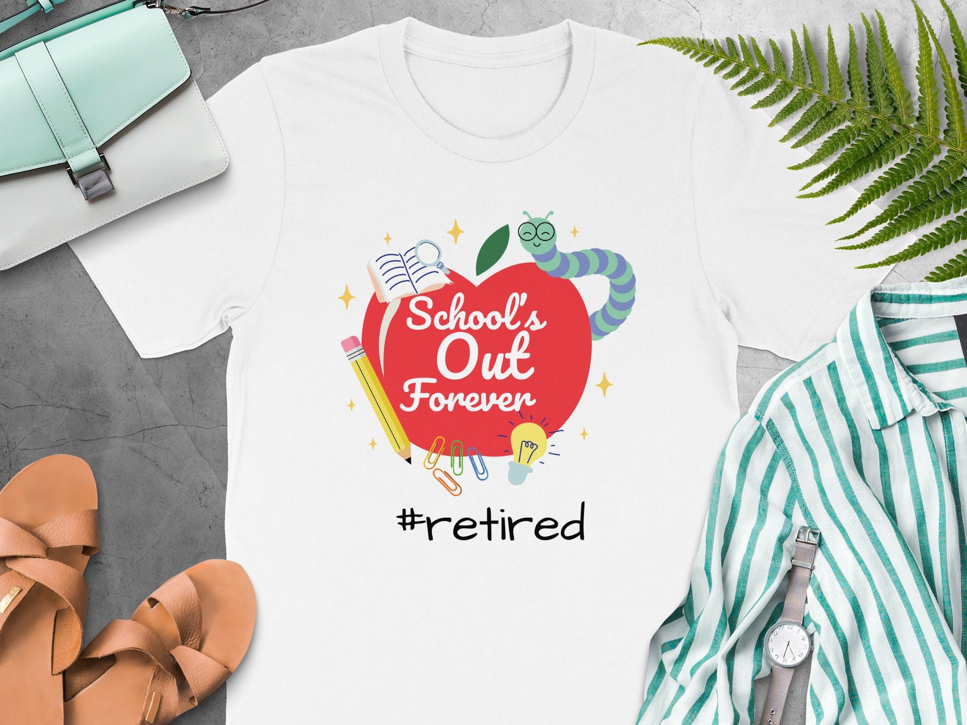 School's Out Forever Retired Graphic T-Shirt product type