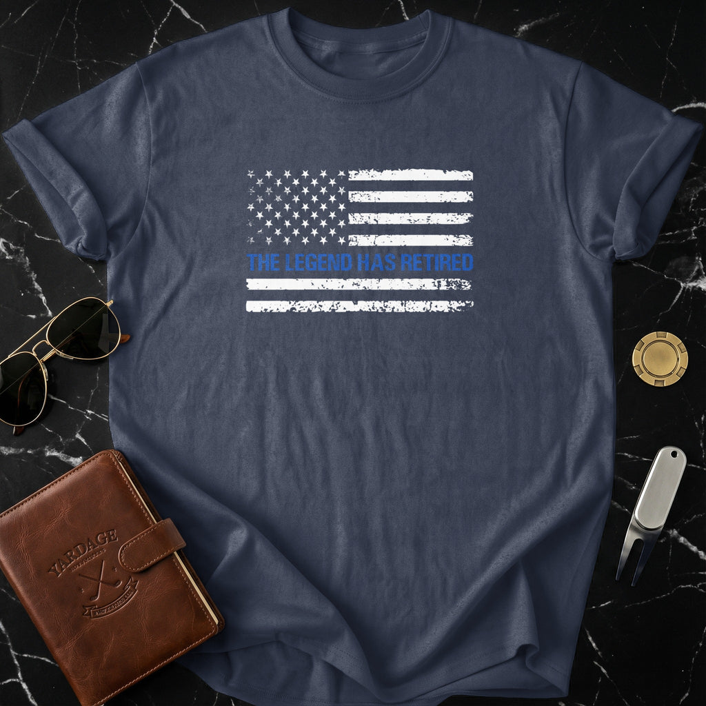 The Legend Has Retired USA Flag Graphic T-shirt