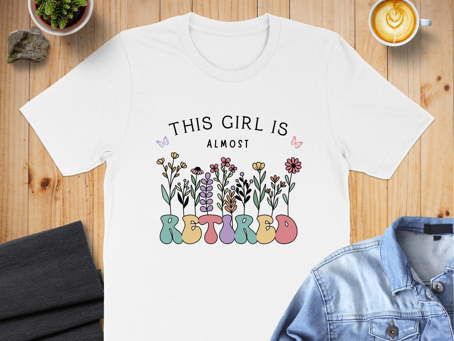 This Girl Is Almost Retired Floral Graphic T-Shirt product