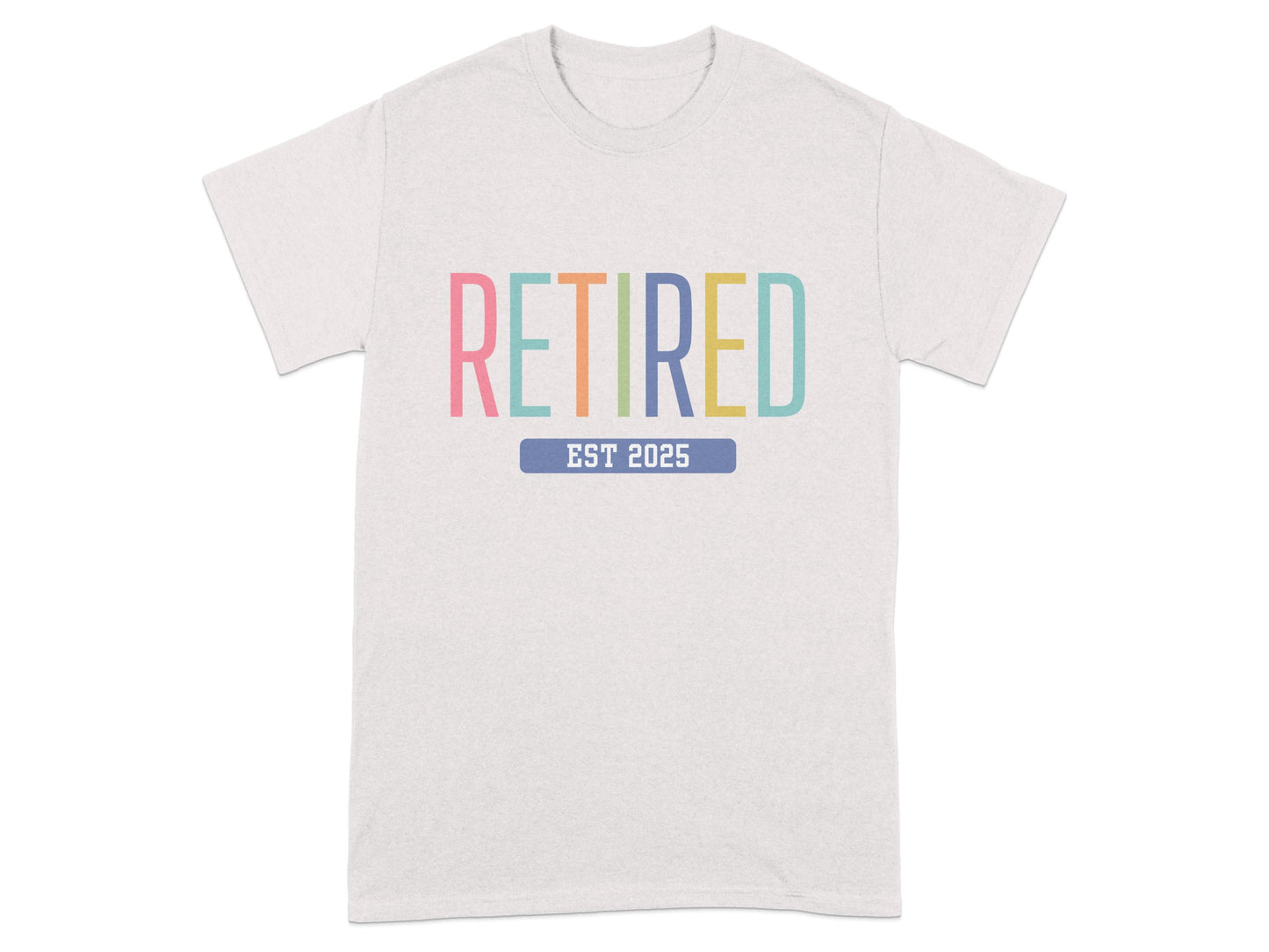 Retired EST 2025 Multicolor Design Shirt product type