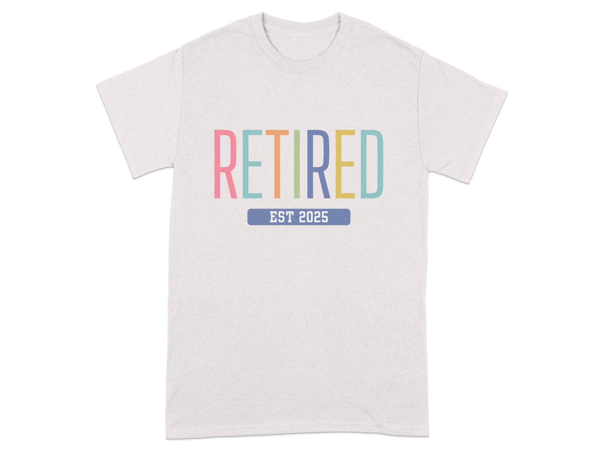 Retired EST 2025 Multicolor Design Shirt product type