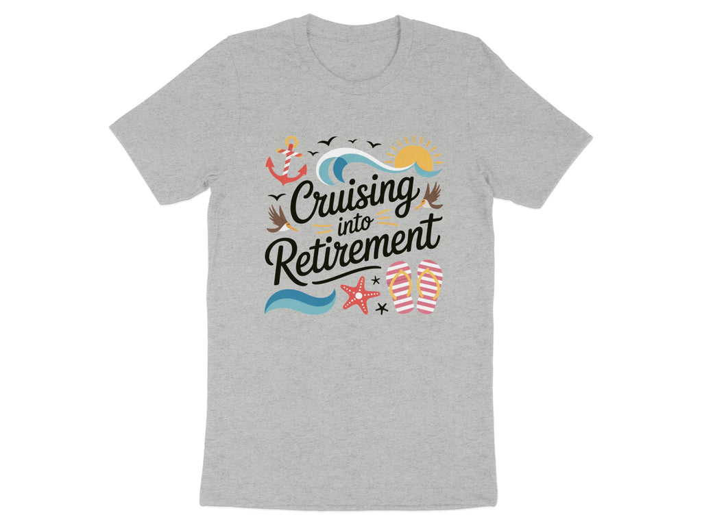 Cruising into Retirement Beach Themed T-Shirt Design