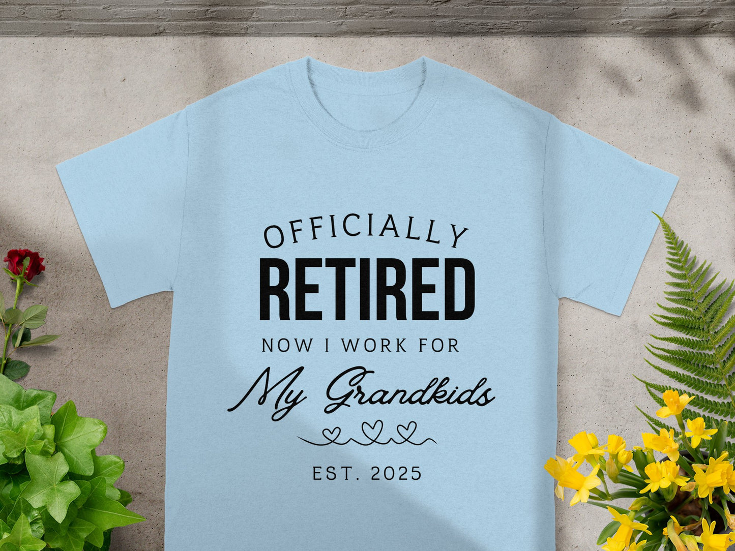 Officially Retired Works for Grandkids T-shirt product
