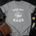 Kiss My Bass Graphic Tee Shirt for Fishing Enthusiasts