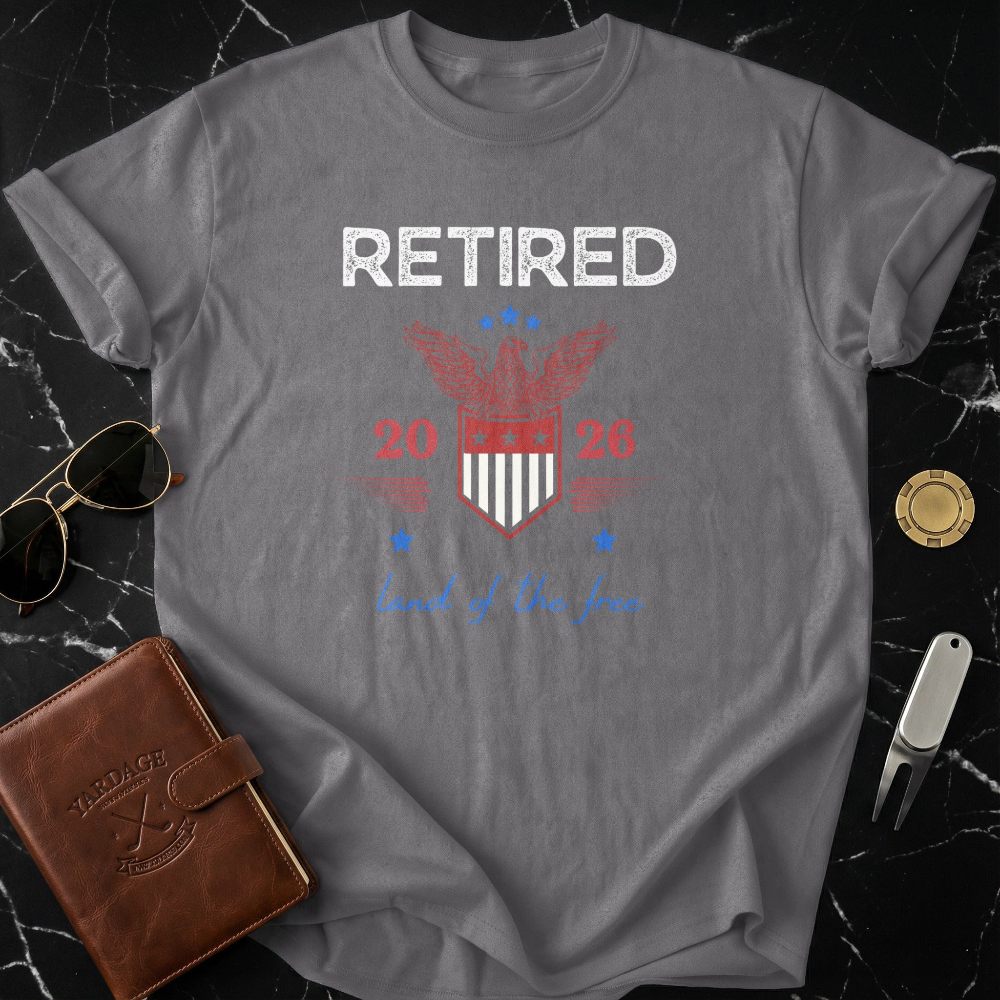 Retired 2026 Land of the Free Eagle Shield Shirt
