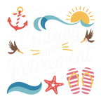 Cruising into Retirement Fun Design Graphic Product