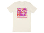 Somebody's Loud Mouth Baseball Mama Graphic product type
Baseball Mama
Loud Mouth Mama
Sports Mom
Game Day Shirt
Mama Life
Baseball Fan
Mother Gift
Retro Mama
Vintage Style
Graphic Apparel
Checkered Design
Pink Purple
Orange Hues
Cream Shirt
Womens Top
Family Support
Proud Parent
Softball Mama
Team Mom
Unique Design