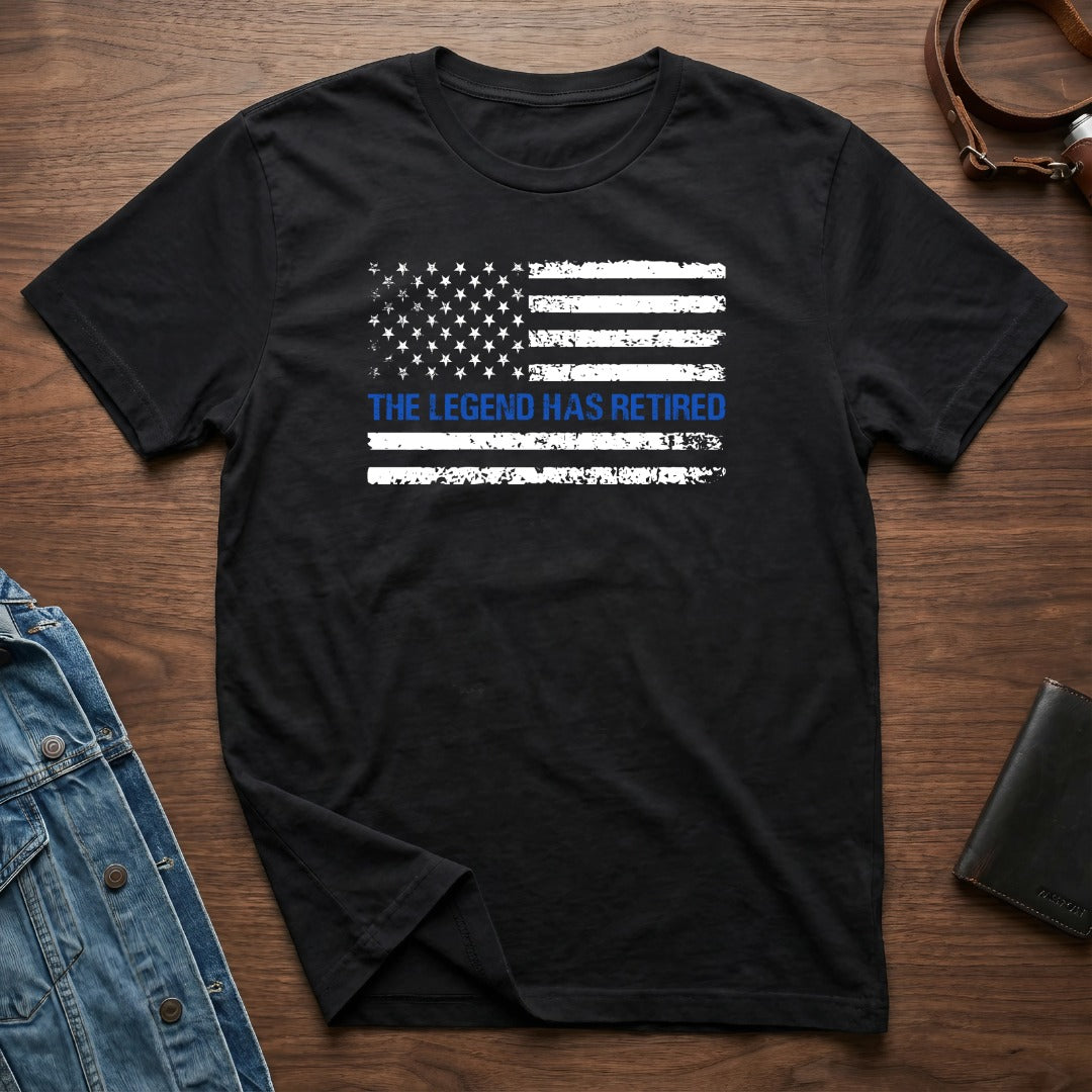 The Legend Has Retired American Flag T-Shirt