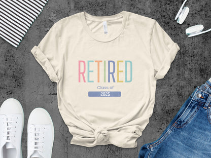 Retired Class of 2025 Colorful Graphic T-Shirt product