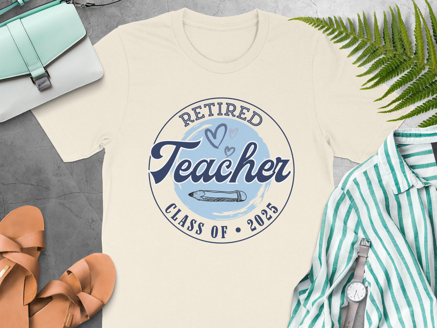 Retired Teacher Class of 2025 Graphic T-Shirt product type