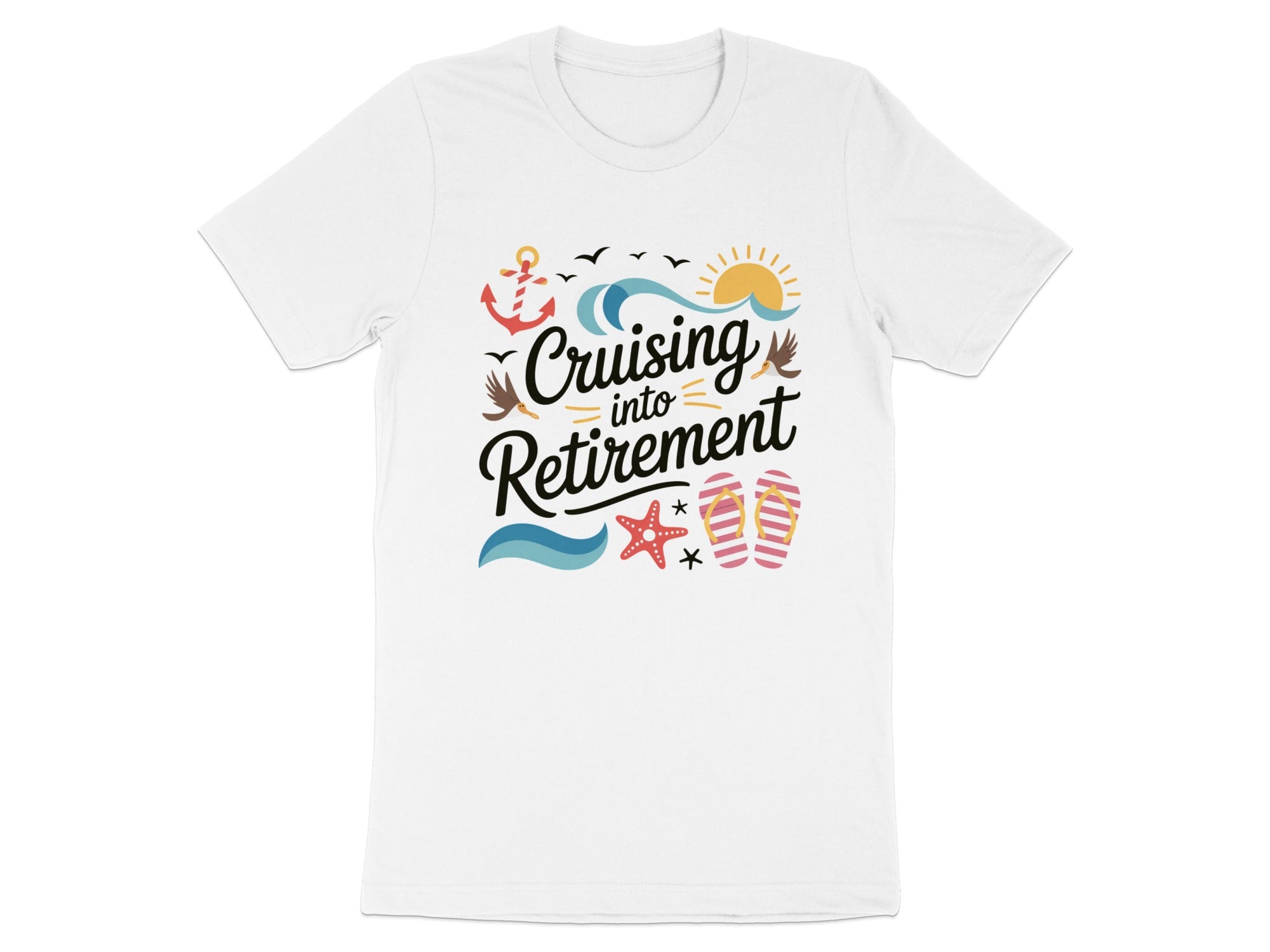 Cruising into Retirement Graphic Tee Shirt Product
