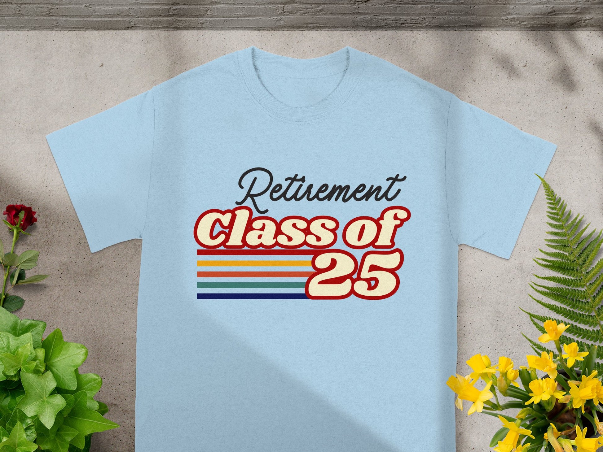Retirement Class of 25 Colorful Striped T-shirt product