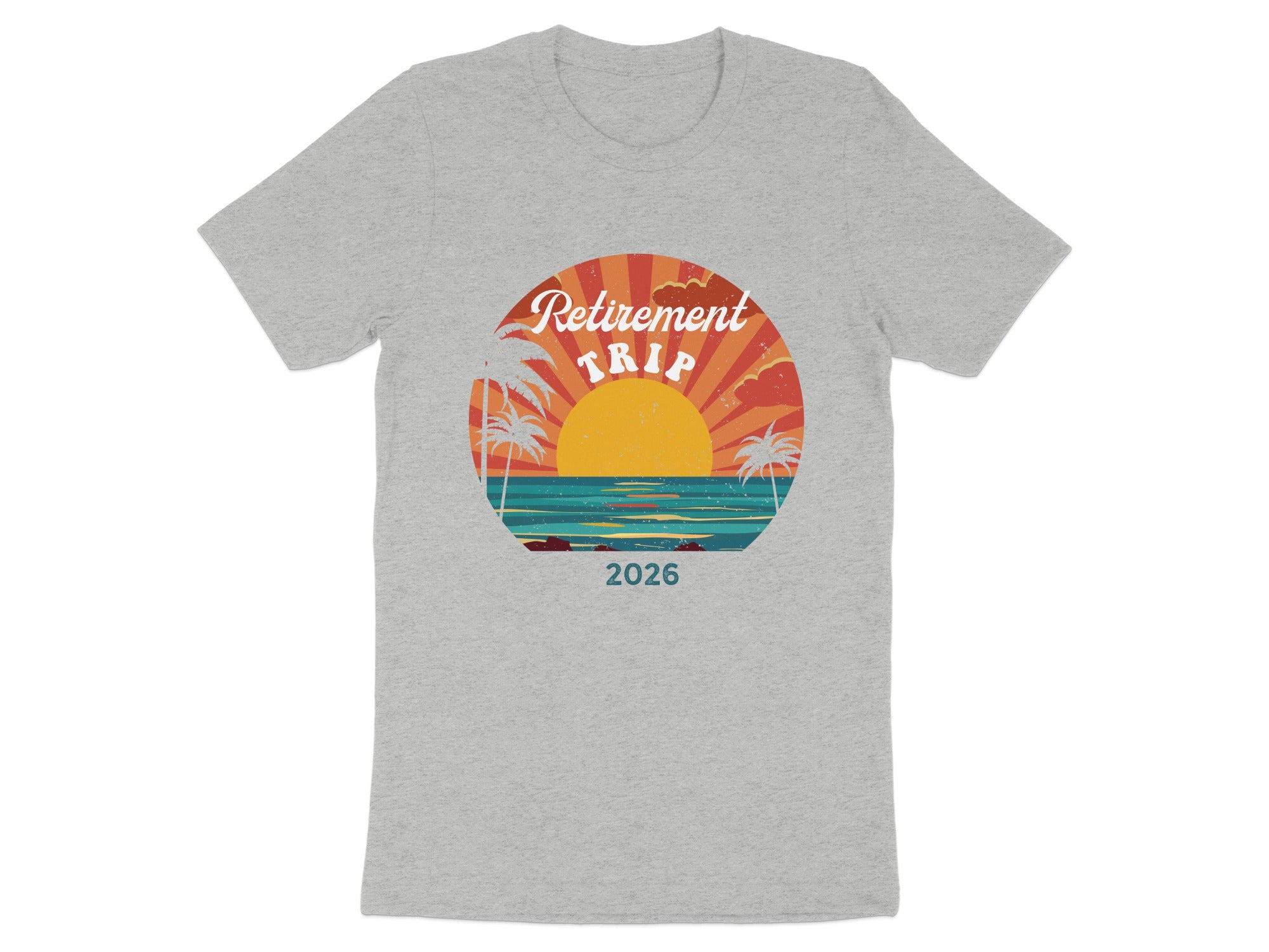 Retirement Trip 2026 Sunset Beach Vacation T-shirt