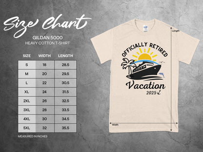 Officially Retired Vacation 2025 T-shirt product
