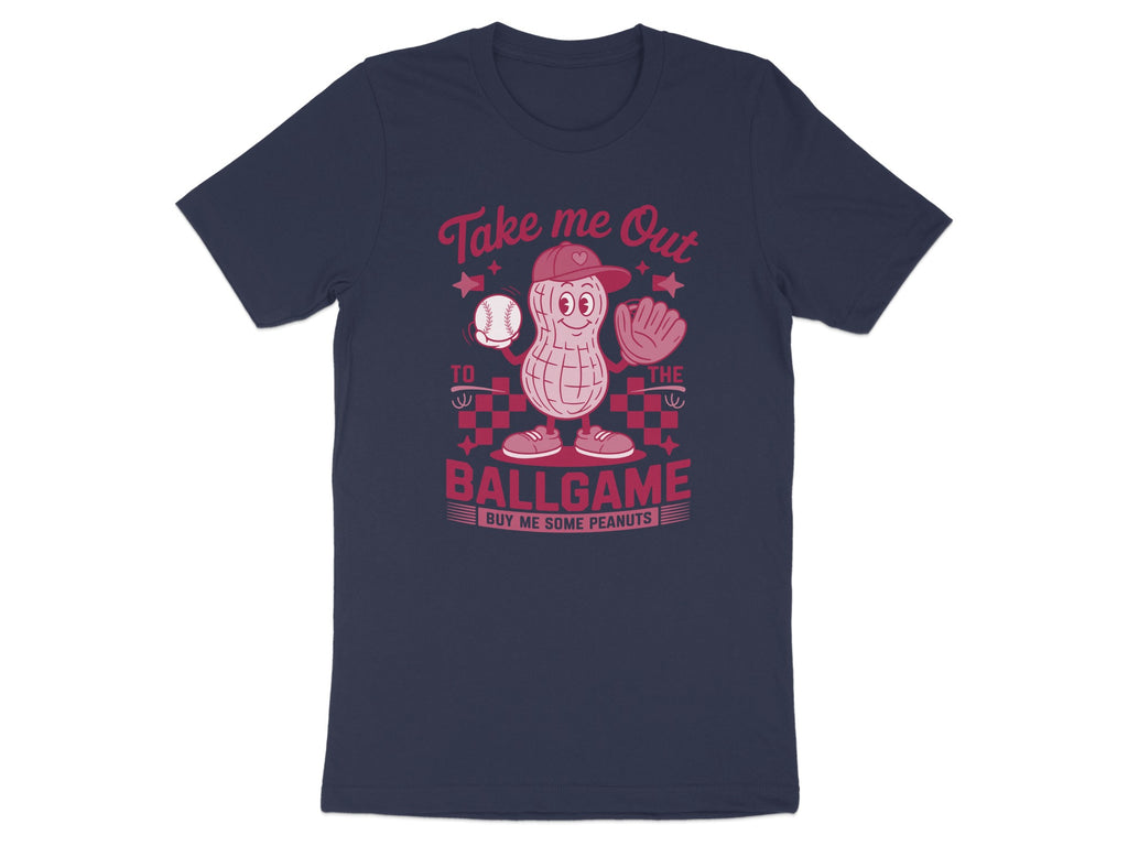 Take me Out TO THE BALLGAME BUY ME SOME PEANUTS product type
baseball ballgame peanut character cartoon sports funny retro vintage game day snack team sport mascot illustration baseball fan graphic tee outfit apparel gift idea summer play ball novelty fun