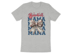 Baseball Mama Bow Graphic Star Details Sporty product type