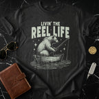Livin' the Reel Life Bear Fishing T-shirt