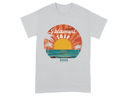 Retirement Trip 2025 Sunset Beach T-Shirt product