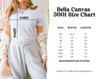 Bella Canvas 3001 Size Chart Visual Guide