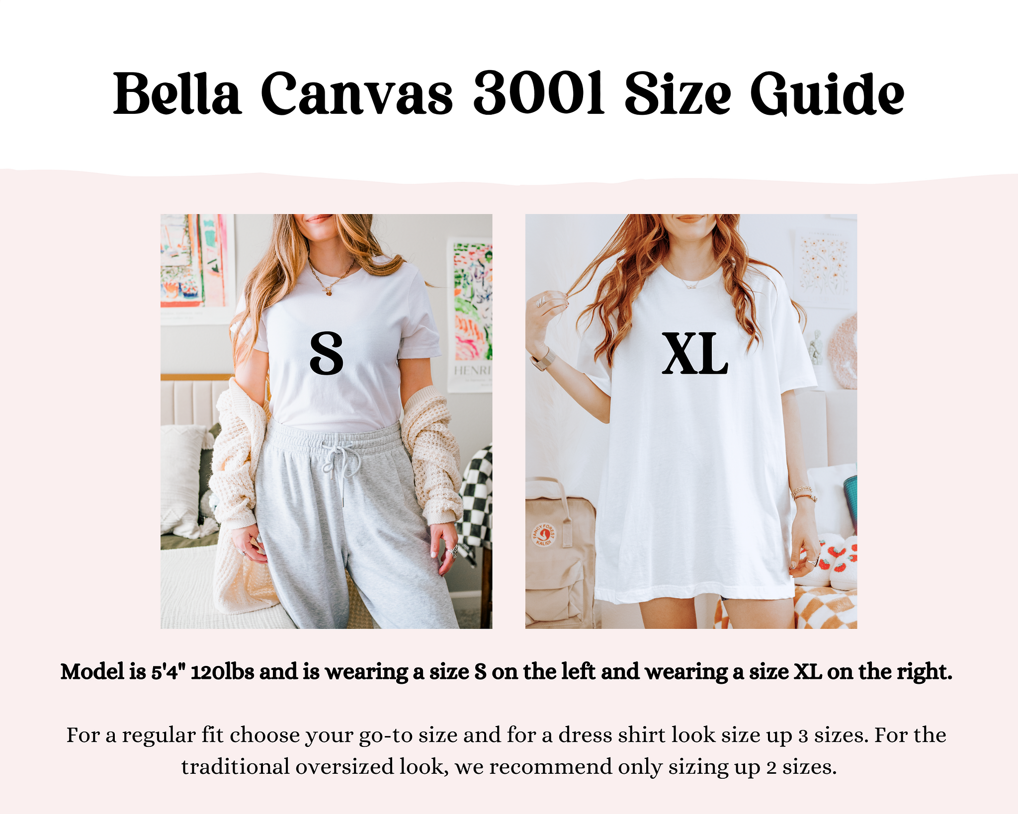 Bella Canvas 3001 Size Guide for T-Shirt Shopping