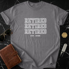 Retired Est. 2026 Triple Print Graphic T-Shirt