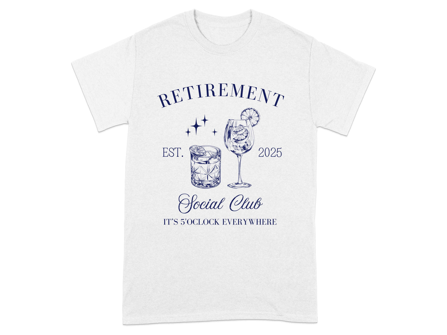 Retirement Social Club EST 2025 White T-Shirt product type