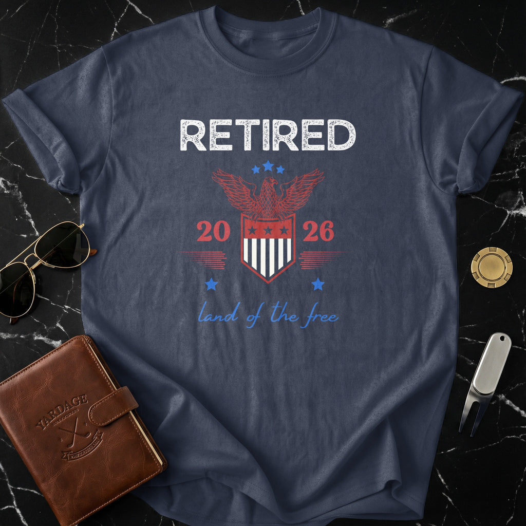 Retired 2026 Land of the Free Eagle Shield T-shirt